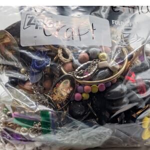 Jewelry Lot Vienna Repurpose Bag Over 4 Pounds Beads & Possible Wearable Pieces